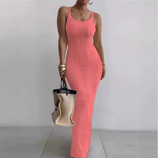 Sculpted Water Wave Maxi Dress