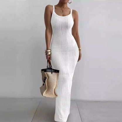 Sculpted Water Wave Maxi Dress