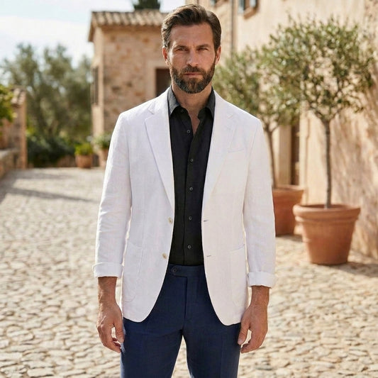 Luca Linen-Blend Blazer