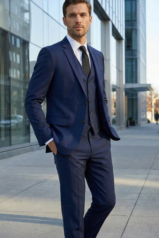 Luca Cleanline Three-Piece White Suit